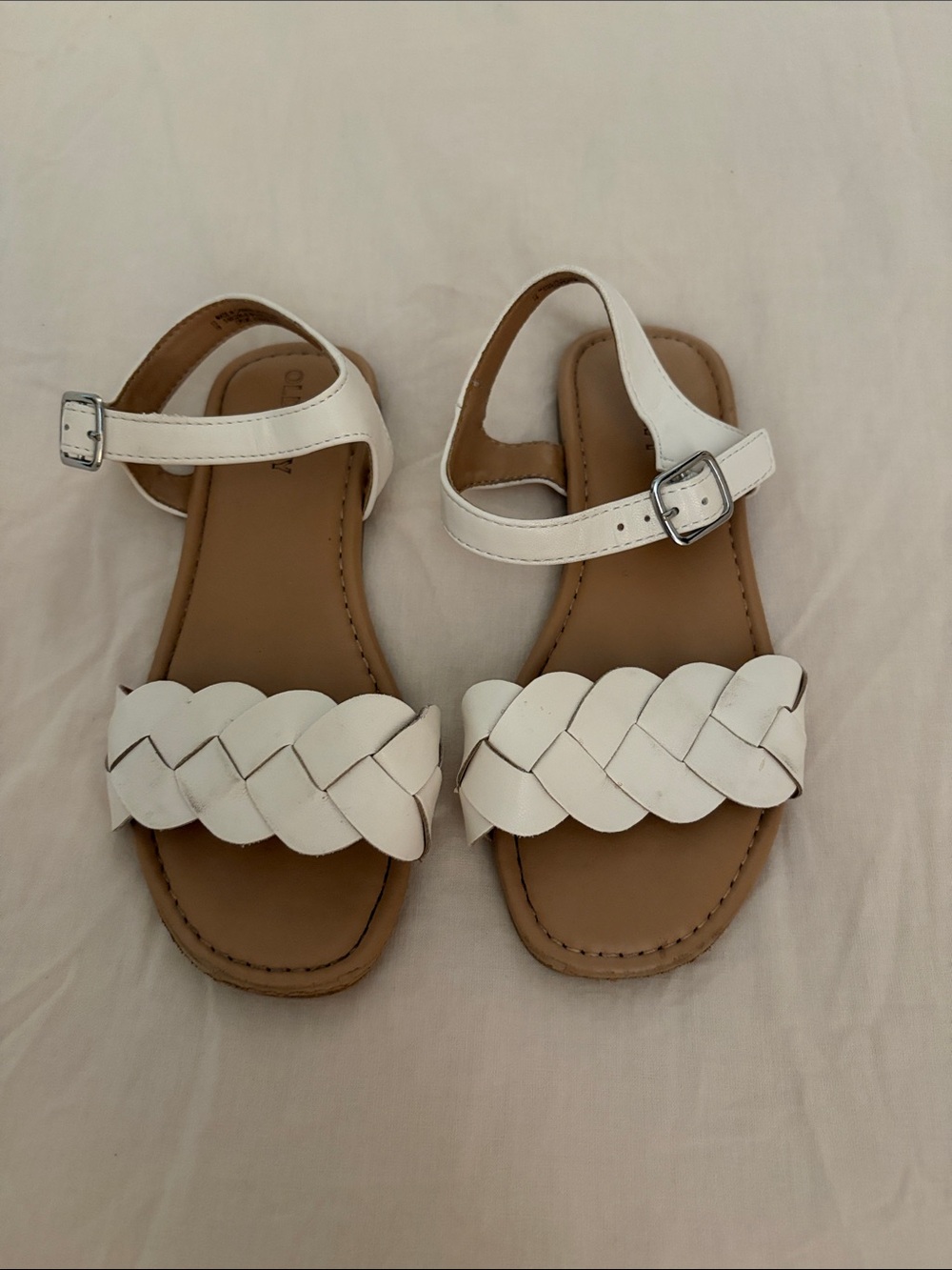 Old Navy White Braided Strap Kids Sandals